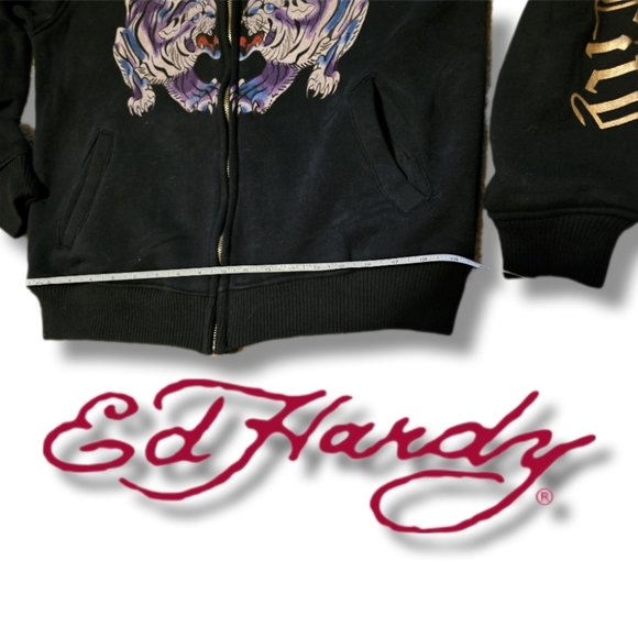 🔥SzL Incredibly RARE Ed Hardy Christian Audigier Zip-Up Hoodie - Picture 17 of 17